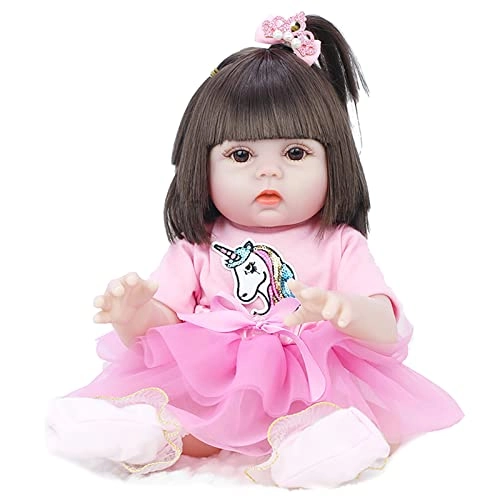 Reborn Baby Doll - 22 Inch Vinyl Brown Eyes