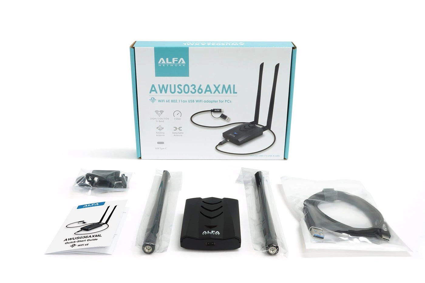 AWUS036AXML - WiFi 6E USB 3.0 Wireless