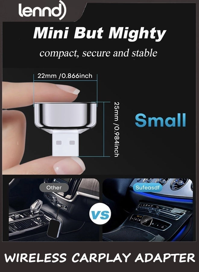 Wireless CarPlay & Android Auto Adapter - 2-in-1 Plug & Play USB/USB-C