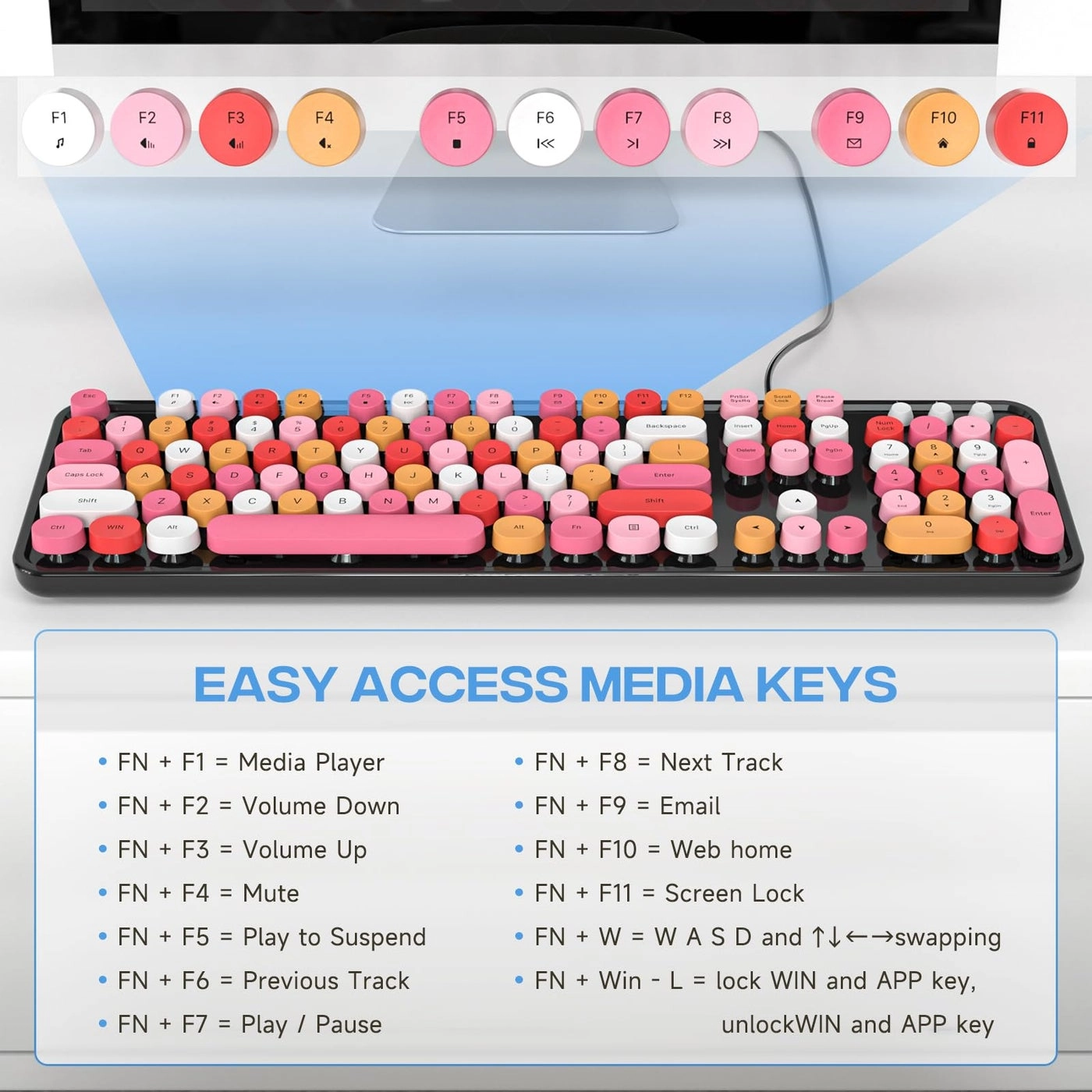 Large Print Backlit Keyboard - Wired