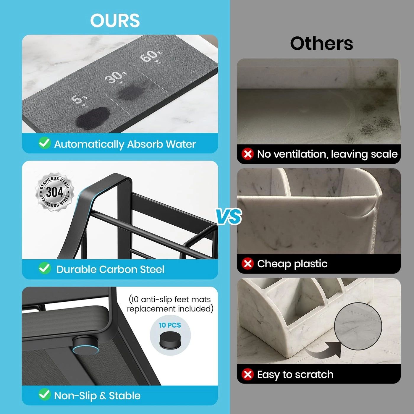 Toothbrush Holder - Bathroom Countertop 5