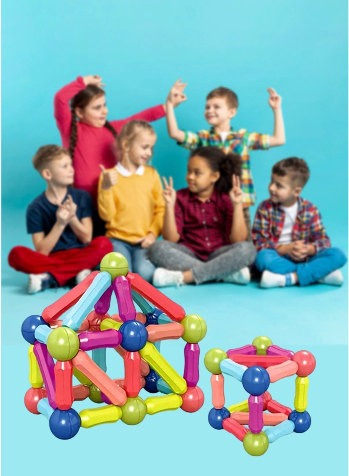 Generic Magnetic Balls and Rods Set - Montessori STEM