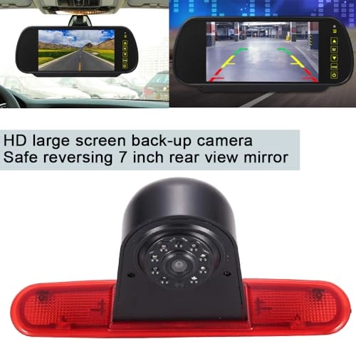 Brake Light Reversing Camera + Rear View Mirror Monitor - Night vision 628 x 586 pixels