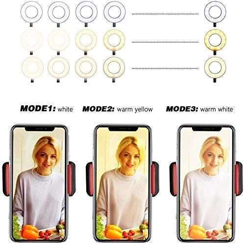 Ring Light LED - 6" Tripod 3 Light Modes