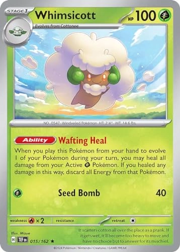 Pokemon Whimsicott 015/162