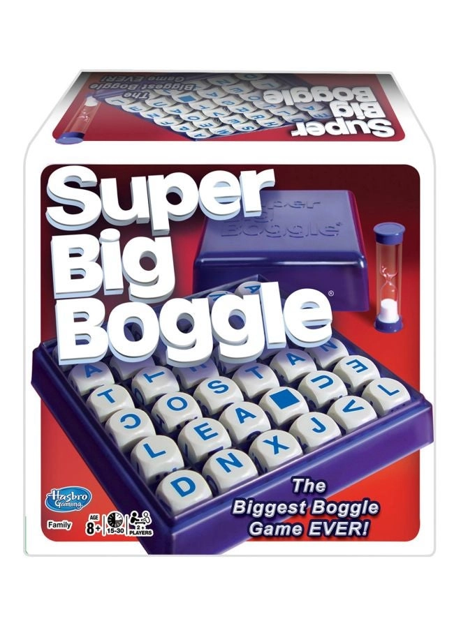 Super Big Boggle - 6x6 Grid 36 Letter Cubes 4 Minute Sand Timer