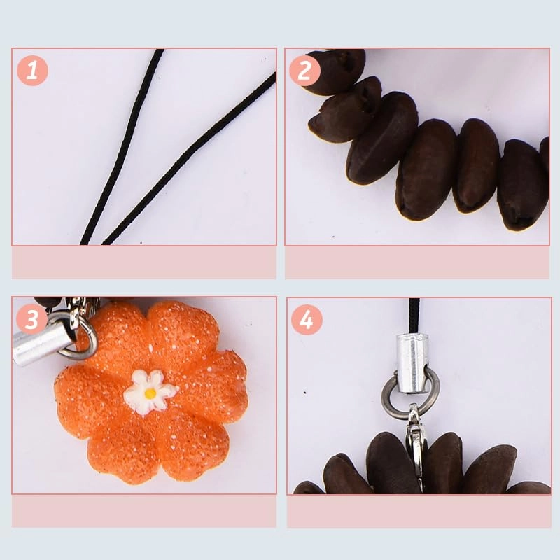 Coffee Bean Keychain Strap Bag Charm - S Bread