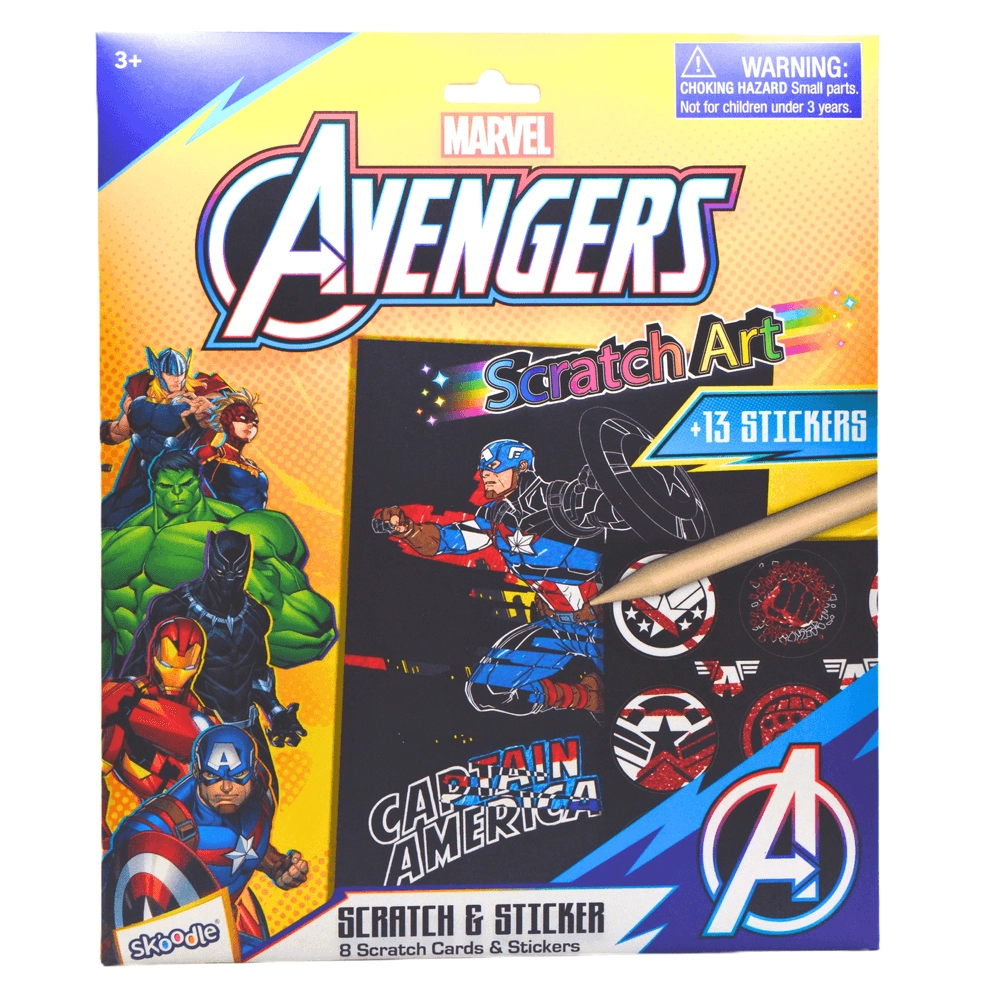 Avenger Scratch Scribble - 3+ years 8 pcs