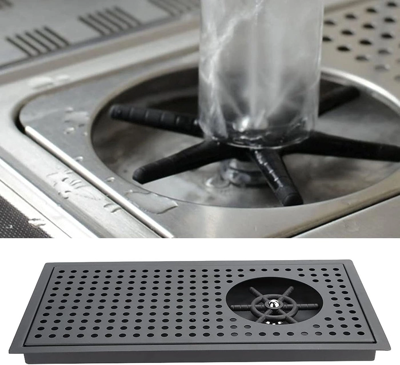 Cup Washer - Stainless Steel Automatic Rinser