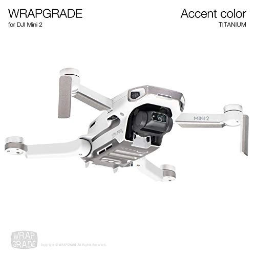 Skin Sticker Set Compatible with DJI Mini 2 - Titanium