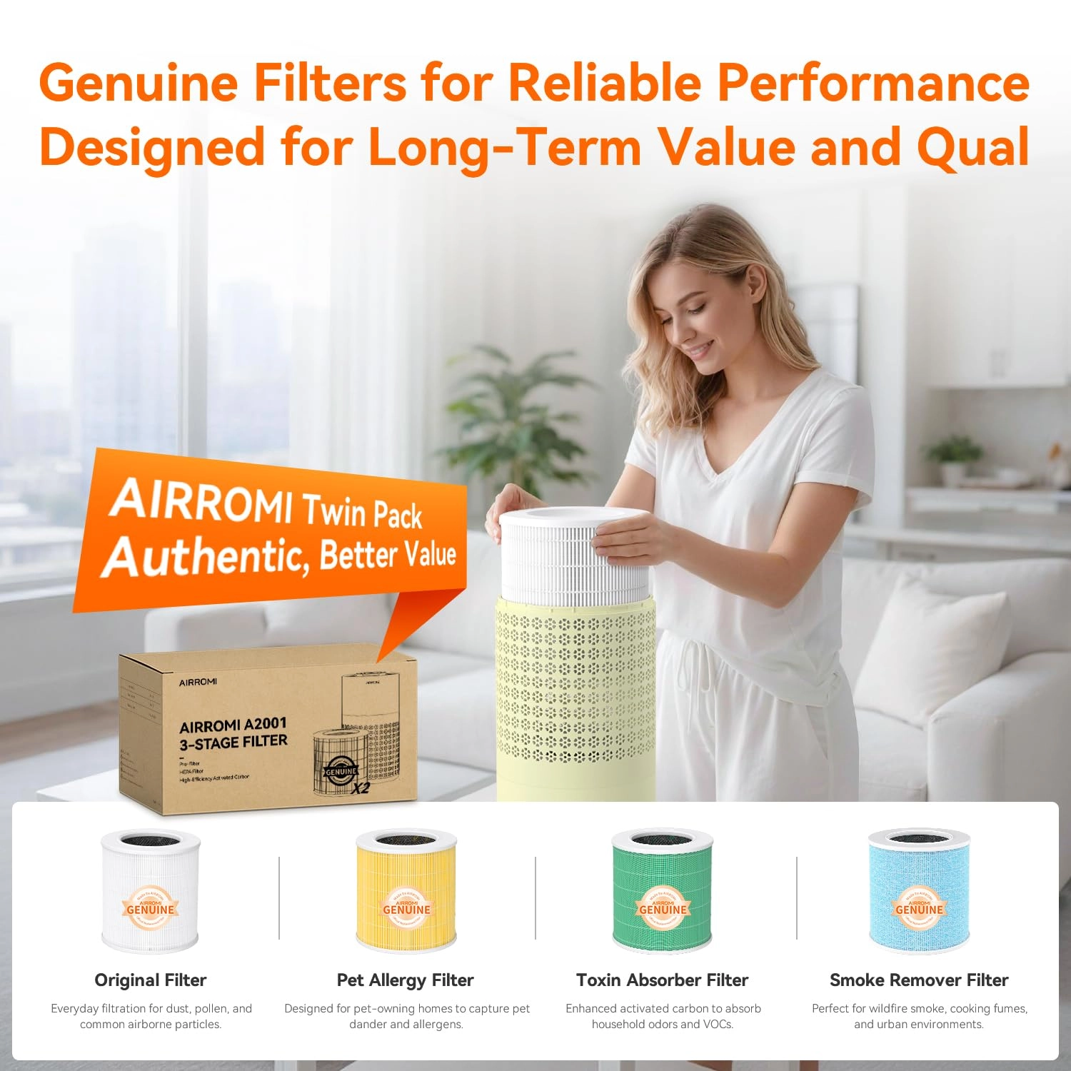 A2001 - Beige HEPA 3in1 Filter