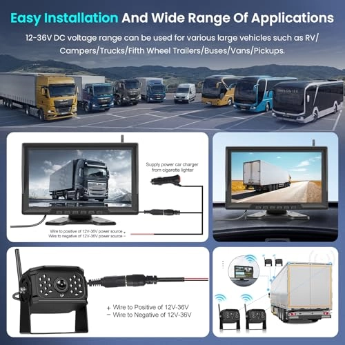 Backup Camera Monitor System - Night vision 1080P