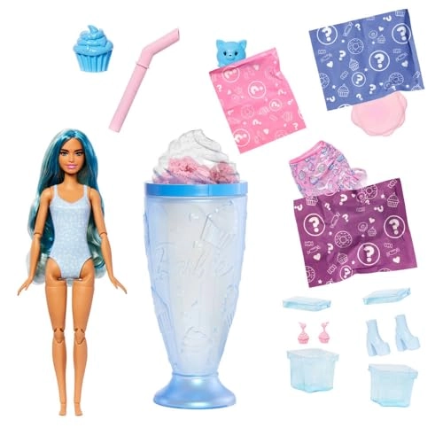 Barbie Pop Reveal Treat Series - Blue Hair Cool Cupcake Ages 3+