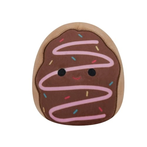 Flip-A-Mallows - 5" Deja Chocolate Frosted Donut Emery Pink Latte Closed Eyes