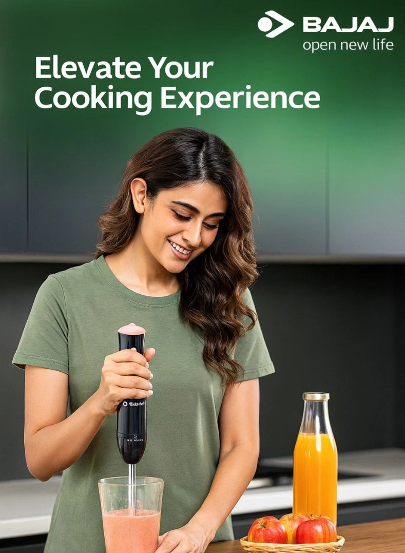 HB 21 Hand Blender - Stainless Steel Blade, Detachable Shaft, Ergonomic Handle