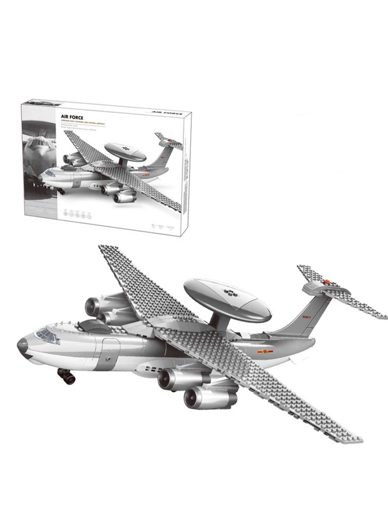 Generic Military Aircraft Model - Small Particle Building Block Reconnaissance And Early Warning Aircraft