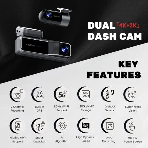 Dash Cam Dual 2160 X 1440 pixels