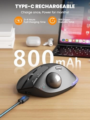 Trackball Mouse - Bluetooth USB