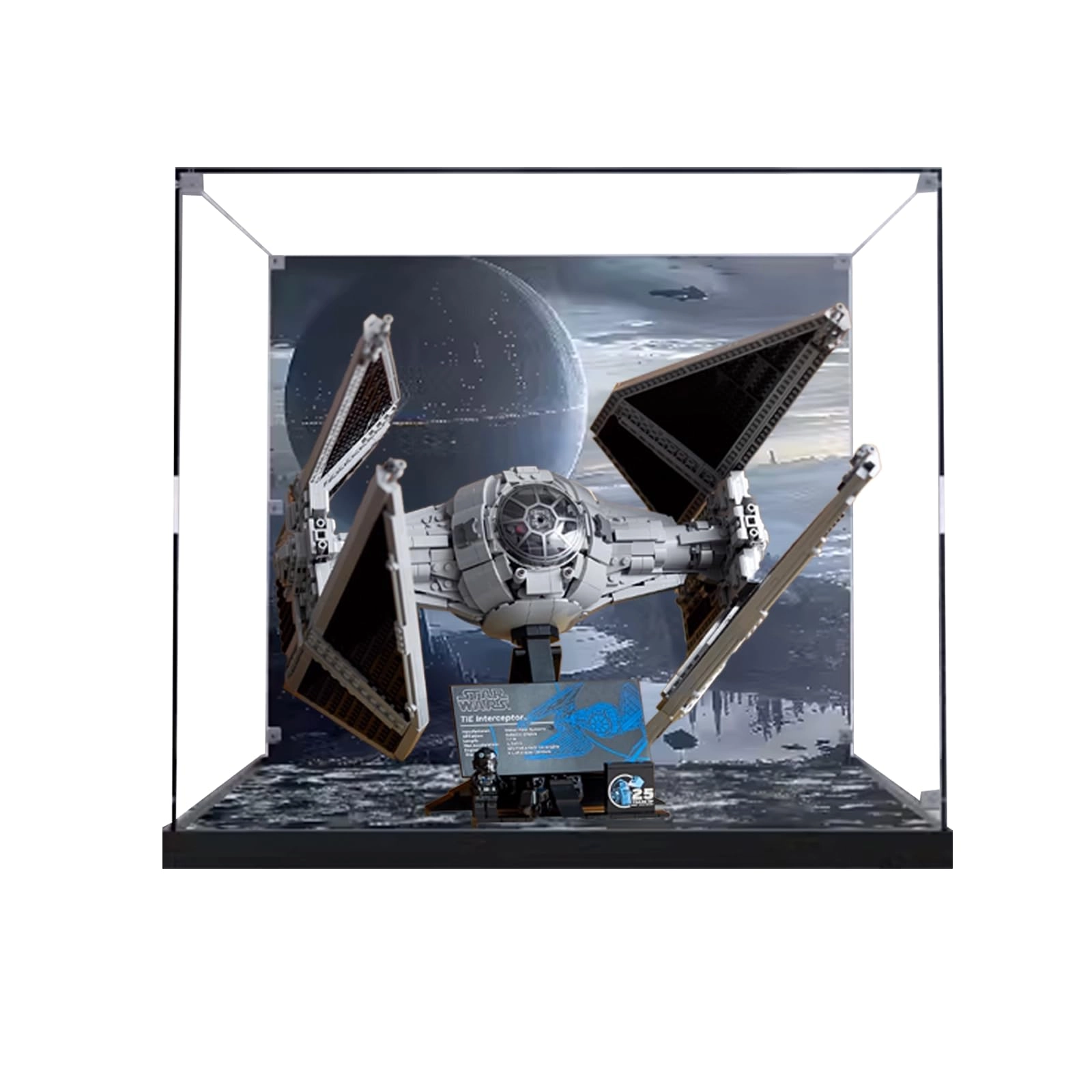 TRUSTFAR Interceptor Acrylic Airplane Display Case - 75382 Clear Dustproof