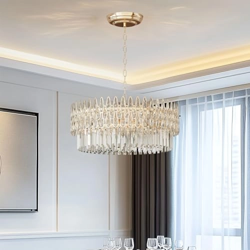 Round Crystal Chandelier - 6000K 4000K 3000K