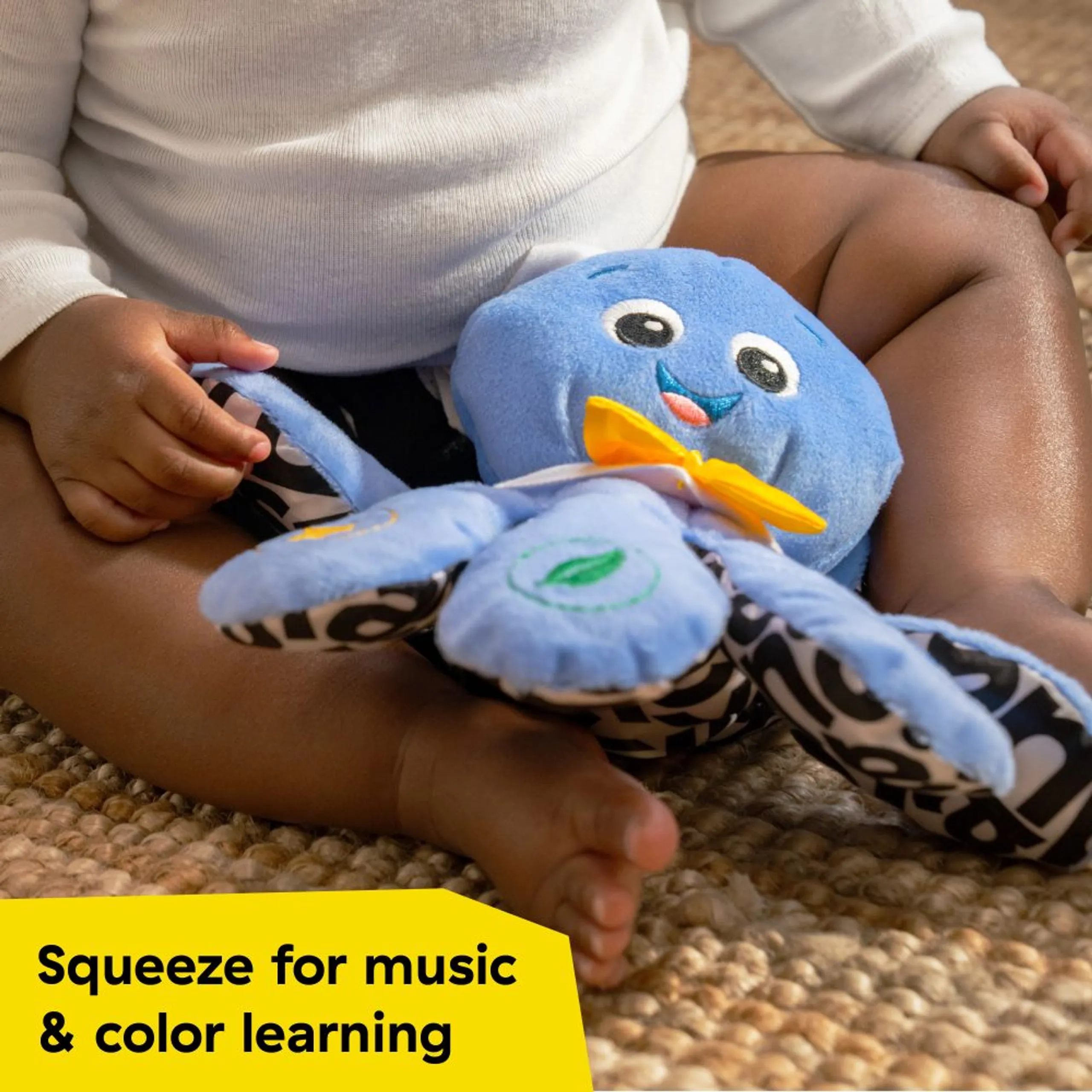 Opus Sensory Rattle & Teether + Octoplush Musical Toy + Stack & Teethe Teether Toy - Suitable for 3 to 12 mo