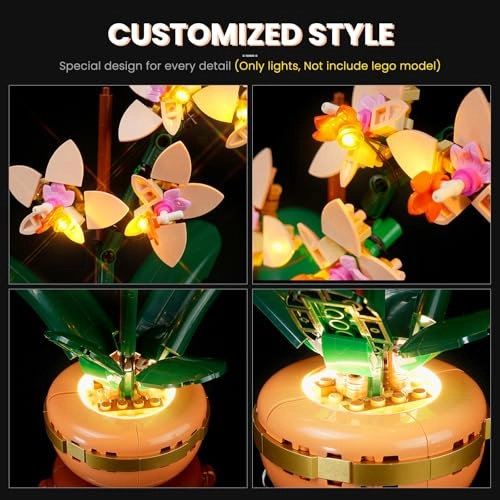 Light Kit for Lego 10343 Botanicals Mini Orchid Building Set - Led Lighting Kit Compatible with Lego 10343