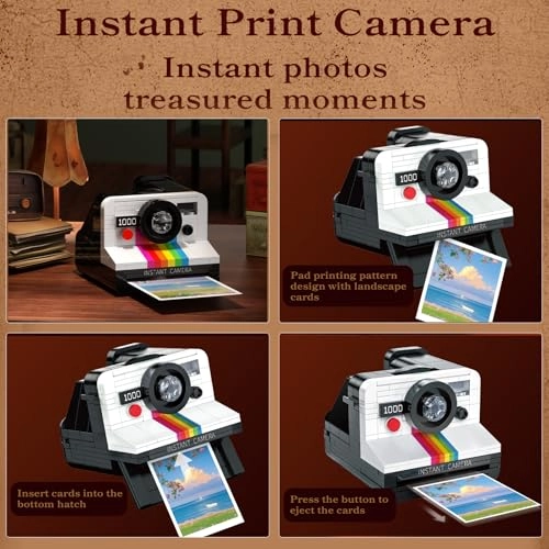 Instant Print Camera + Retro Turntable + Vintage Film Projector + Arcade Gaming Cabinet