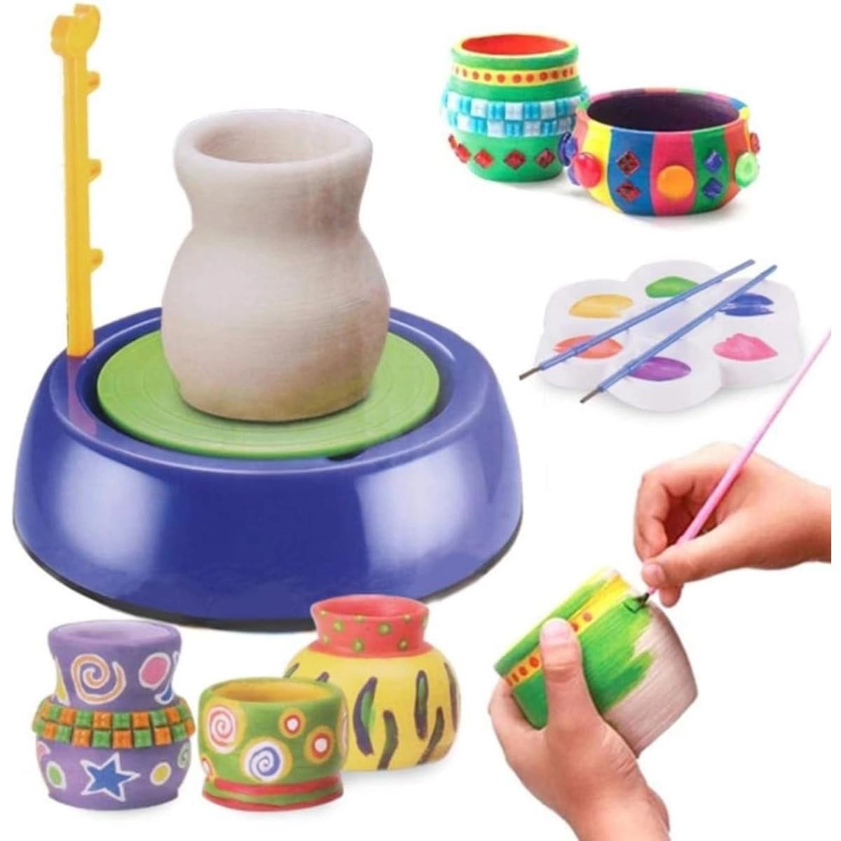 ZAMZIN Kids Electric Pottery Wheel - air-dry clay