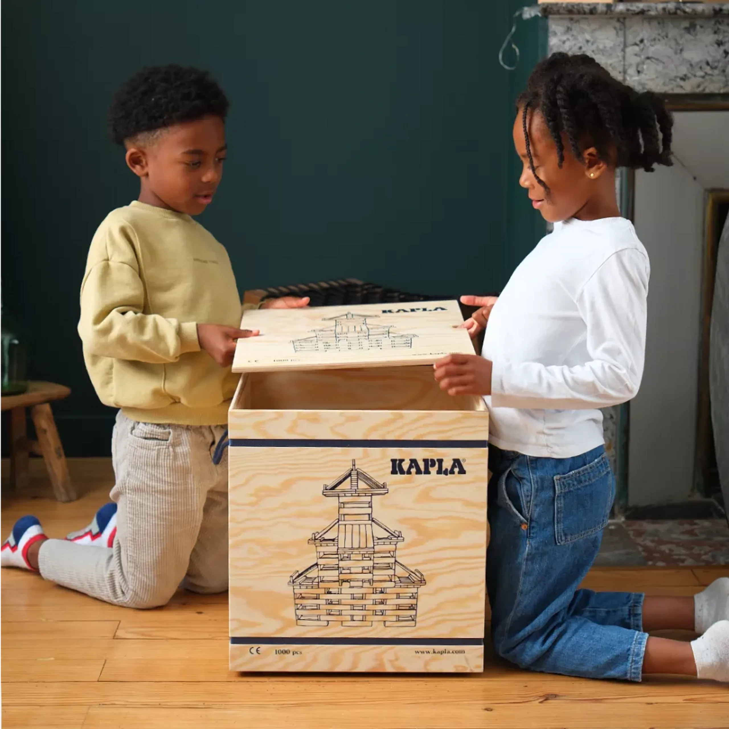 Wooden Box Building Block Set - 1000 pcs
