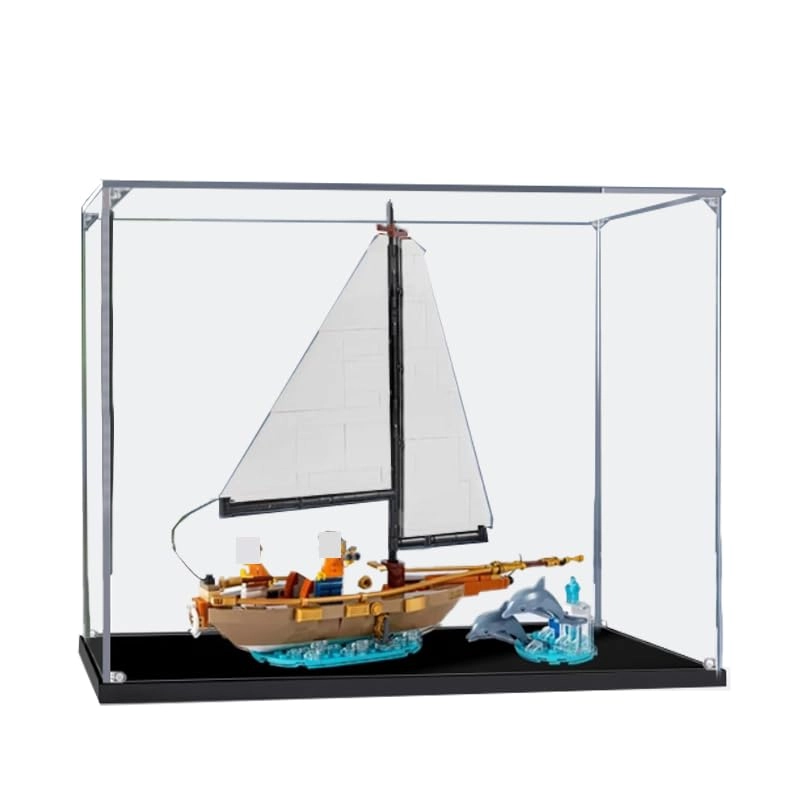 HCAEIOFJ Display Case (40487) - 12.59x3.93x12.59in. Black Bottom2