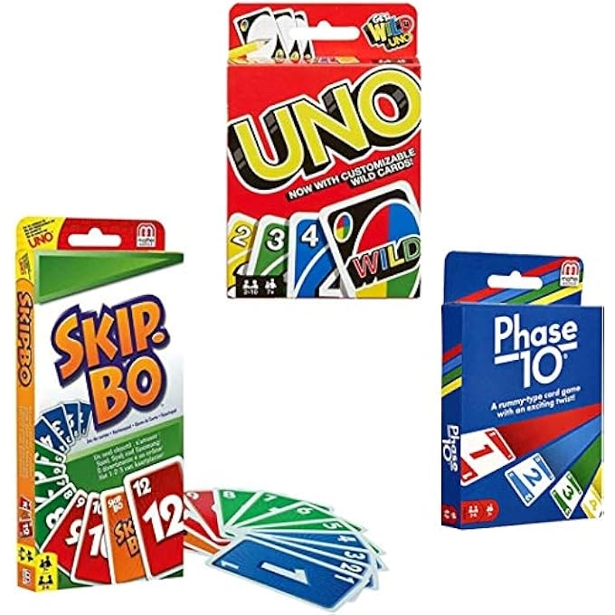 SKIP BO + UNO + PHASE 10