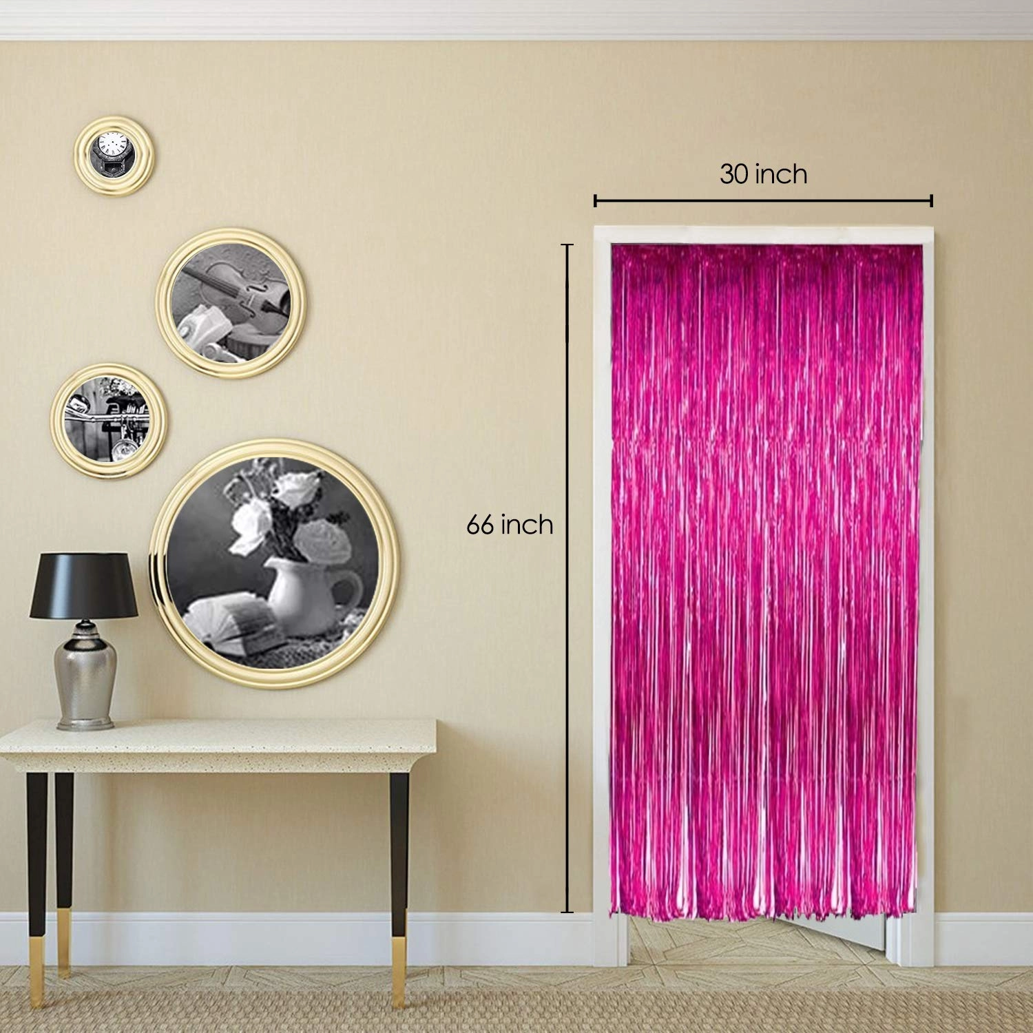 Golden Foil Curtain - Pack of 4 Birthday