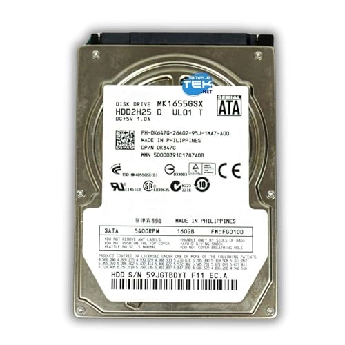 Hard Disk interno 2.5" 7200rpm 8MB SATA 3Gb/s (16935-SIMPLETEK) - 160GB