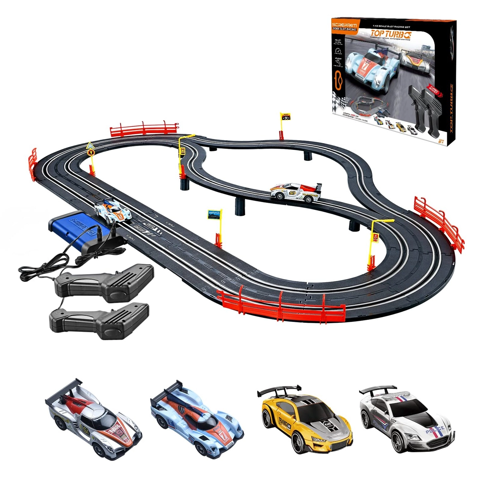 Screpreti Electric Racing Track Set - 1:43 4pcs