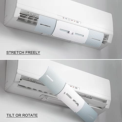 Air Conditioner Deflector - Adjustable Blue and White 540-700mm