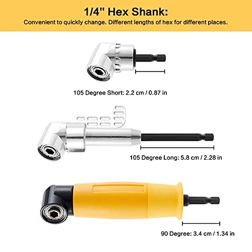 Angle Drill Adapter - 90/105 Degree 1/4''