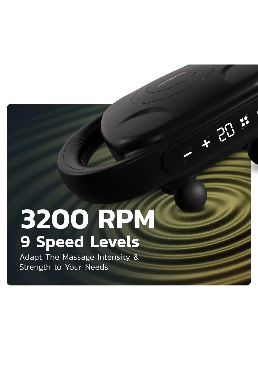 Power Pulse - Massage Gun 8-Head 9-Speed Red Light Therapy