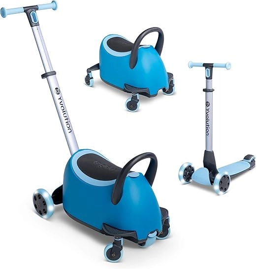 Yvolution LUNA 3-in-1 Kick Scooter – LED + Seat