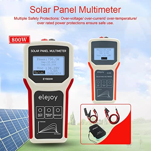 Portable Handheld Photovoltaic Panel Multimeter - LCD Backlight Open Circuit Voltage