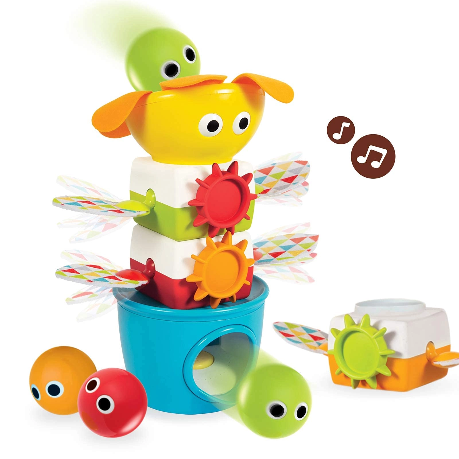 Yookidoo Babies Musical Tumble Ball Stacker Toy - 9 months+