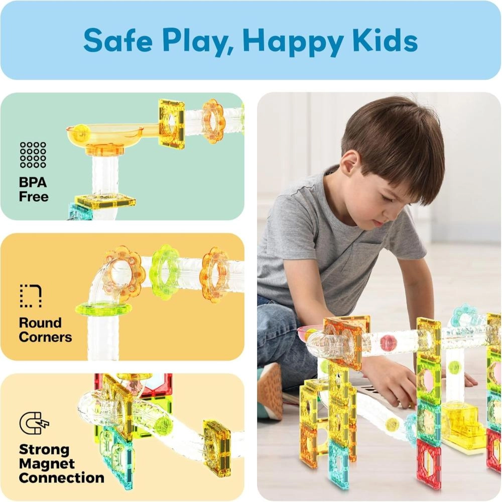 Magnetic Marble Run - 100 pcs