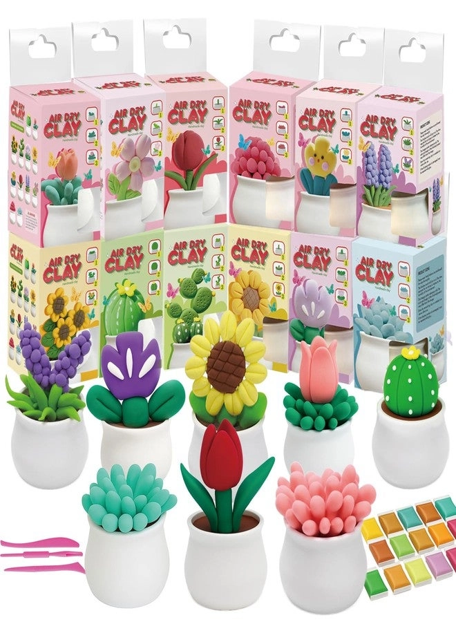 DMTXCRP Air Dry Clay - 12 Plants Sculpting Tools Kit