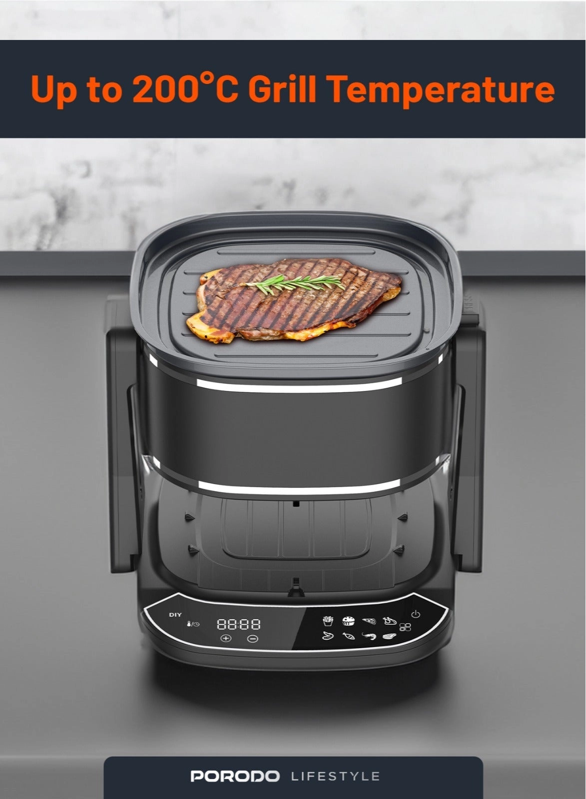 Air Fryer & Electric Grill PD-LFST022-BK