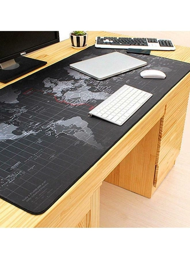 World Map Large Rubber Gaming Mouse Pad - 90x40 cm