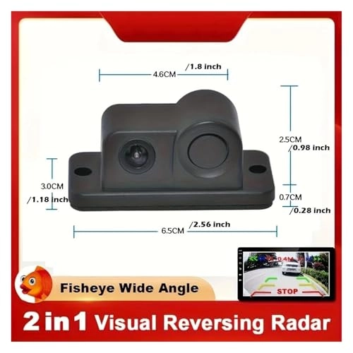 2-in-1 HD Reversing Camera & Parking Sensor Radar - Night vision Wired