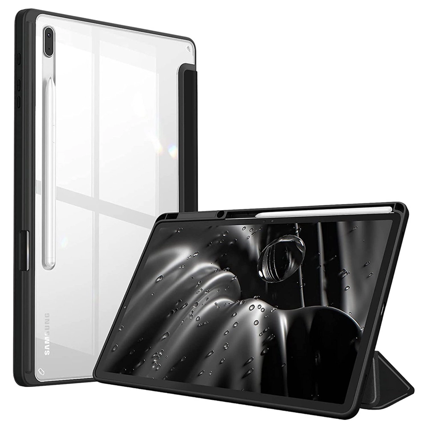 glassology Magnetic Case with Screen Protector for Galaxy Tab S8 Plus 12.4-inch