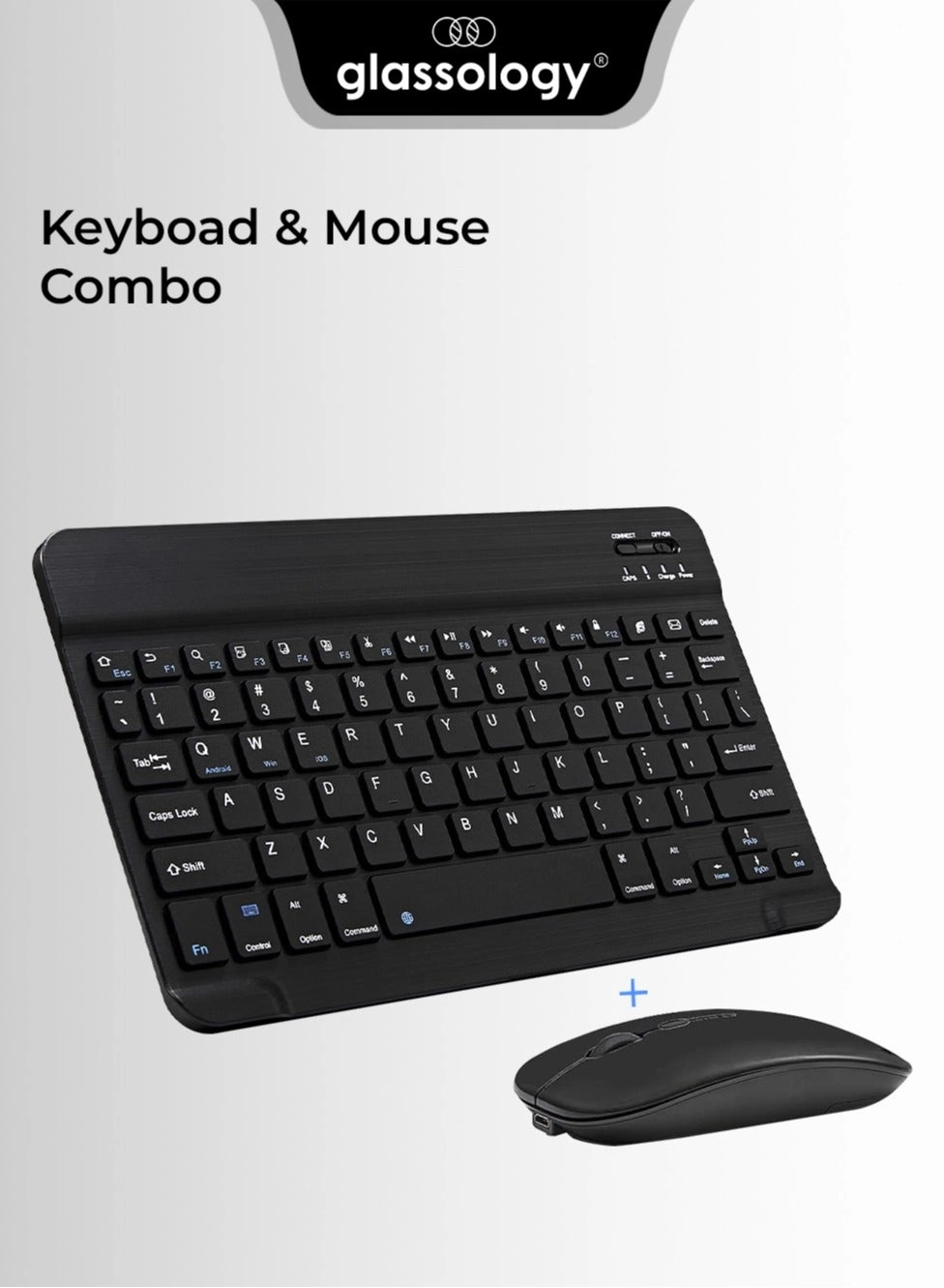 glassology Keyboard & Mouse Combo - EN/AR Wireless