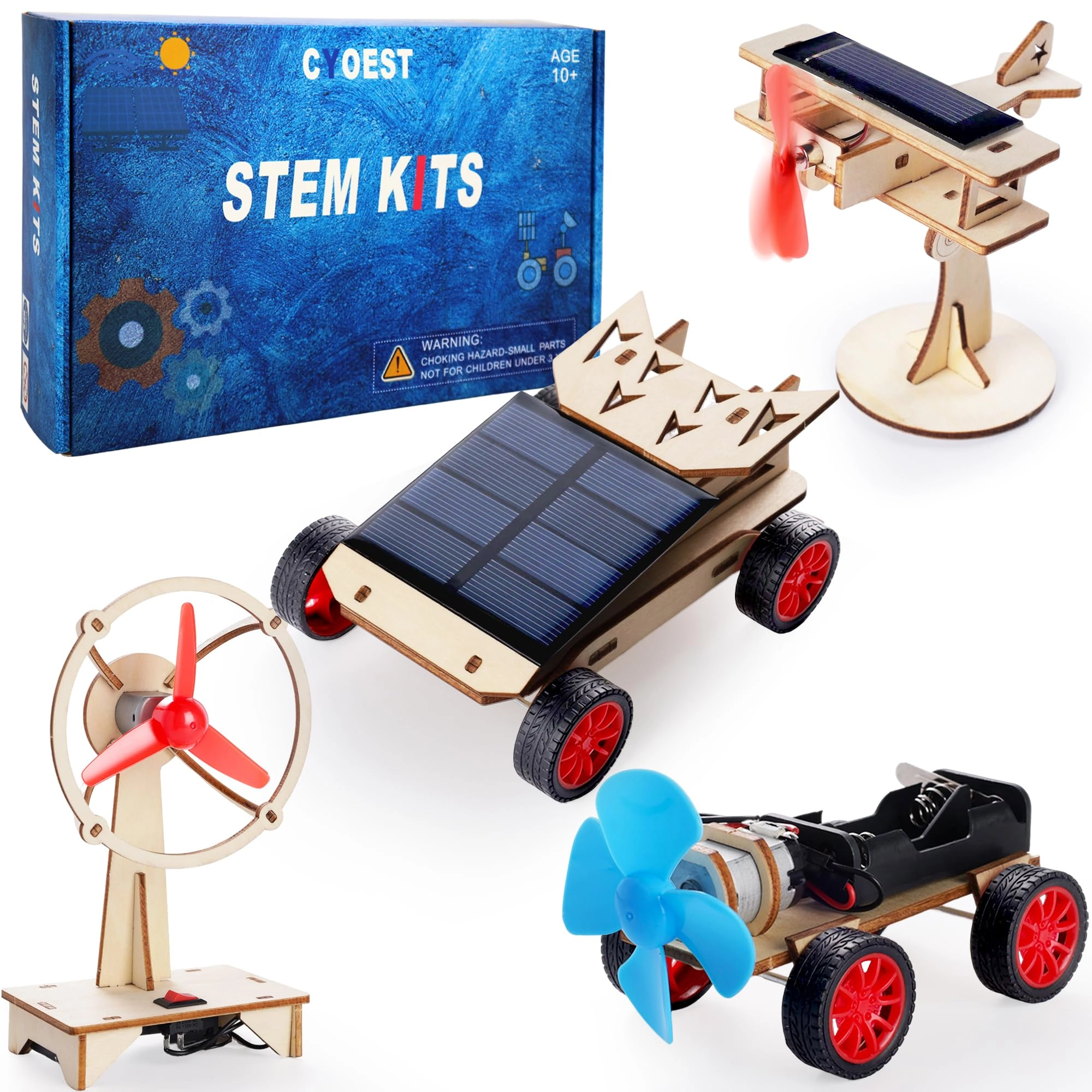 CYOEST Solar Powered Car + Wind Powered Vehicle + Electric Fan + Solar Plane - Engineering 8 years+