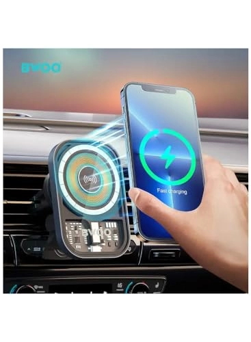 Magnetic Car Wireless Charger - 15W Transparent