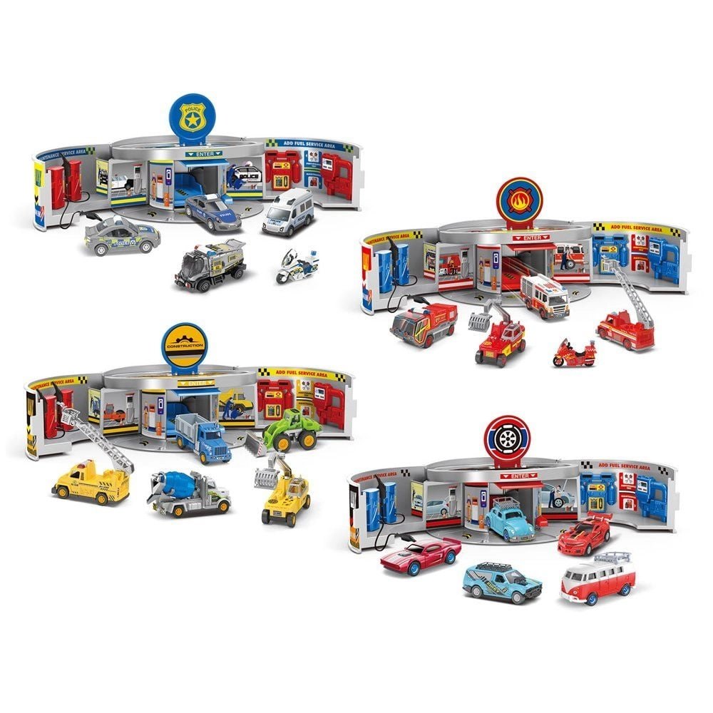 Parking Lots - 1 pc Assorted Die-Cast Playset